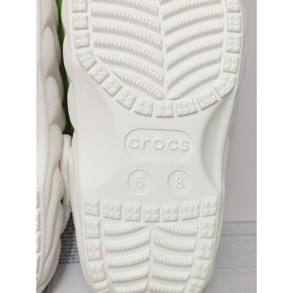 Adult Crocs Classic Lined Overpuff Clog Size W-8 M-6 WHITE Warm Slip On Slippers - Picture 6 of 12
